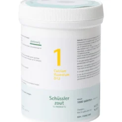 Homeopathische Geneesmiddelen Enkelvoudig<Pfluger Schussler Zout nr 1 Calcium Fluoratum D12 1000 tabletten
