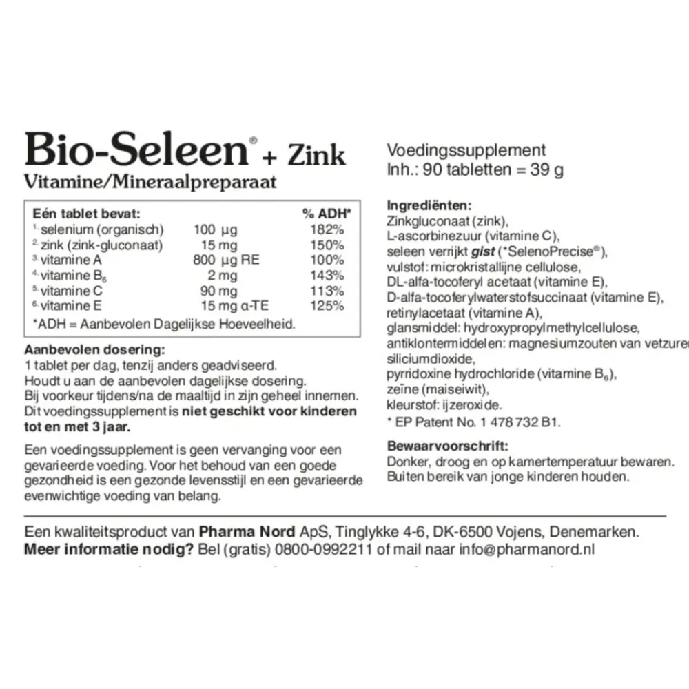 Hot Bio Seleen & Zink 90 tabletten Mineralen