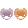 Fopspeen Ultra Soft 6-18 mnd Paars Oranje 2 stuks^Philips Avent Best