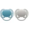 Flessen & Spenen<Philips Avent Fopspeen Ultra Soft 6-18 mnd Blauw Grijs 2 stuks