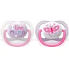Outlet Fopspeen Ultra Air 0-6 mnd I Love Mama Roze 2 stuks Flessen & Spenen