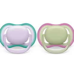 Ultra Air Fopspeen 0-6 mnd Paars Groen 2 stuks^Philips Avent