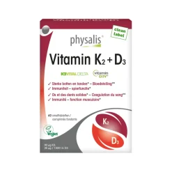 Vitaminen<Physalis Vitamin K2 & D3 60 tabletten