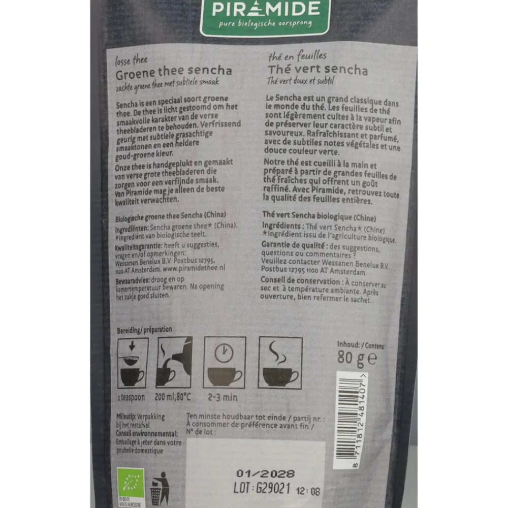 Biologische Groene Thee Sencha 80 gr^Piramide Hot