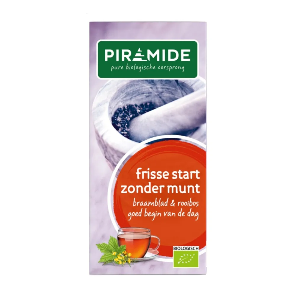 Biologische Theezakjes Frisse Start Zonder Munt 20 stuks^Piramide Clearance
