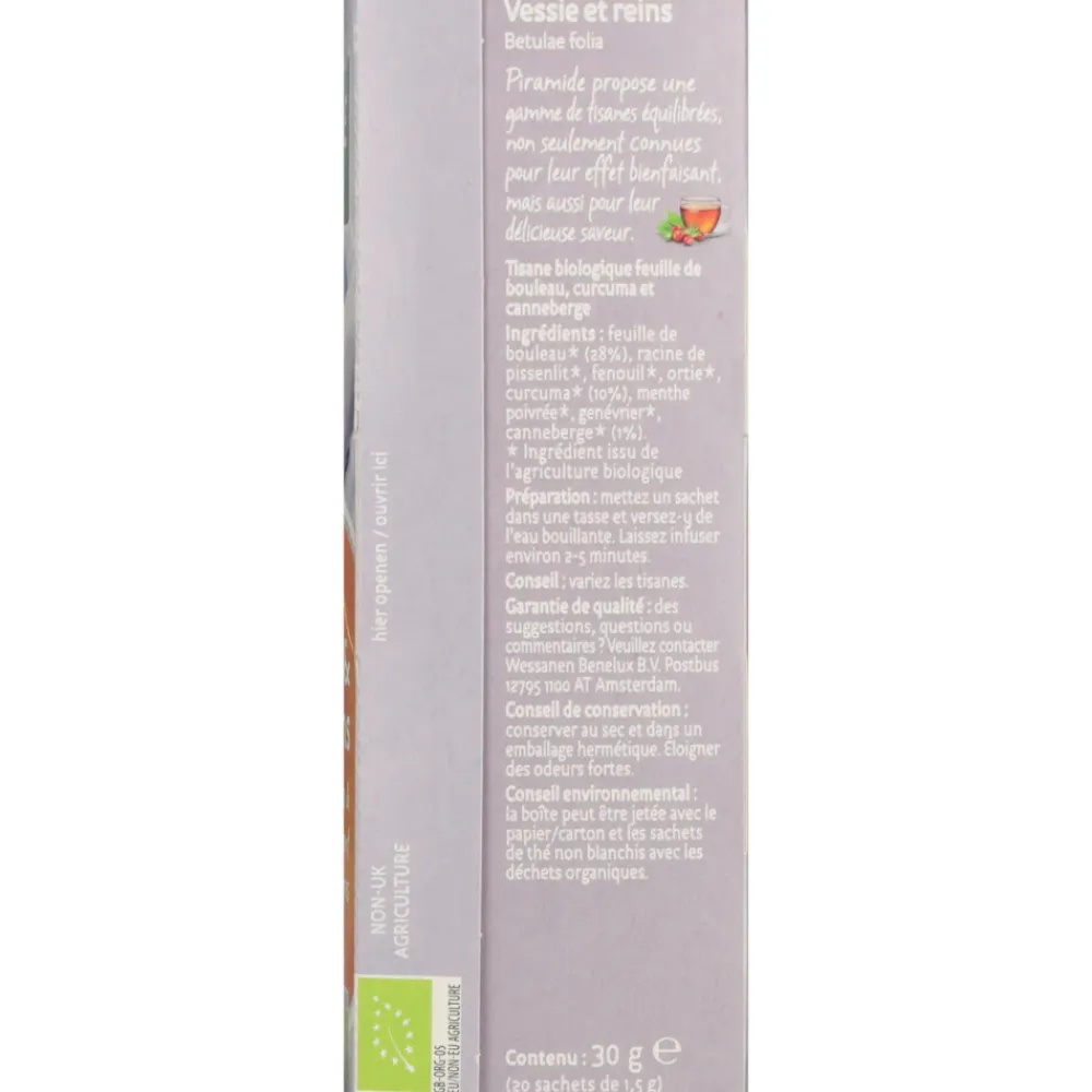 Thee<Piramide Blaas & Nierthee Bio 20 stuks