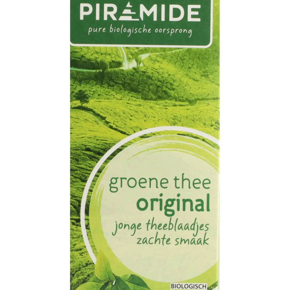 Thee<Piramide Groene Thee Original Bio 20 stuks