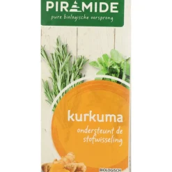 Thee<Piramide Kruidenthee Bio Kurkuma 20 stuks
