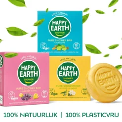 Bad & Douche<Happy Earth Plasticvrij pakket: 3x shower bars Pakket