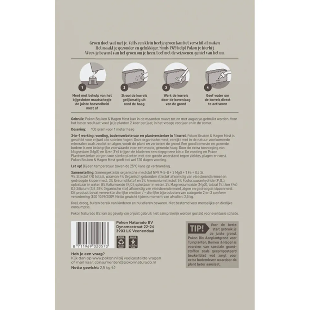 Grond En Bemesting<Pokon Beuken & Hagen Mest 2,5 kg