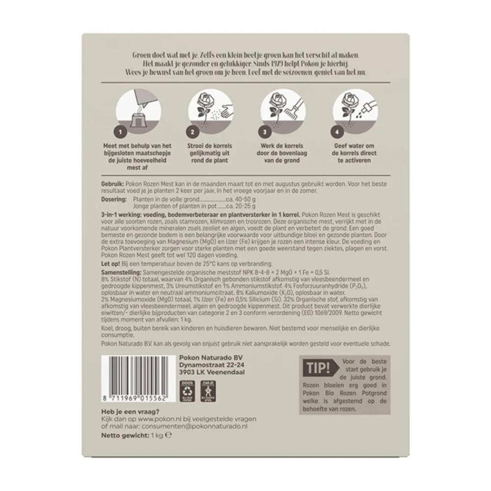 Grond En Bemesting<Pokon Rozen Mest 1 kg