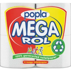 Clearance Toiletpapier Megarol 2-laags 4 stuks Toiletpapier