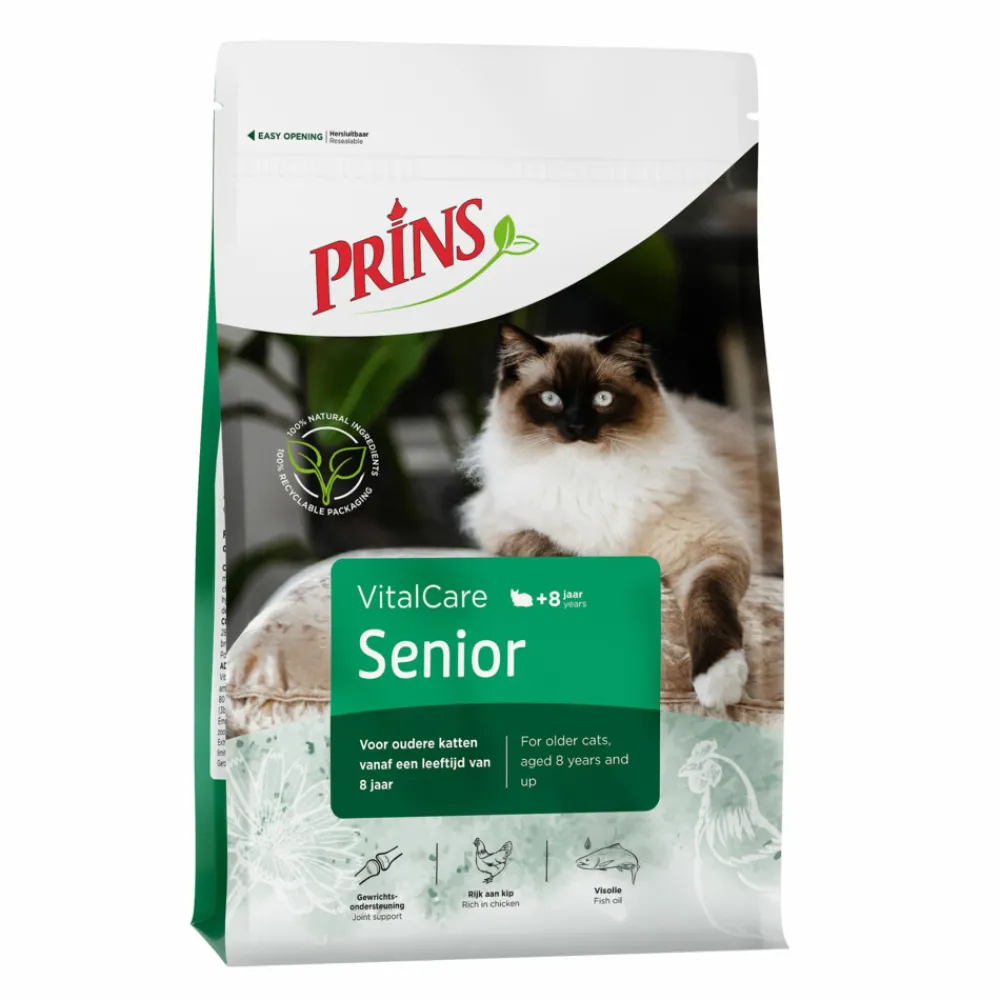 Kattenvoer<Prins VitalCare Senior Kattenvoer 10 kg
