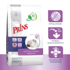 Kattenvoer<Prins VitalCare Veterinary Diet Hypoallergic Moderate Calorie Kattenvoer 1,5 kg