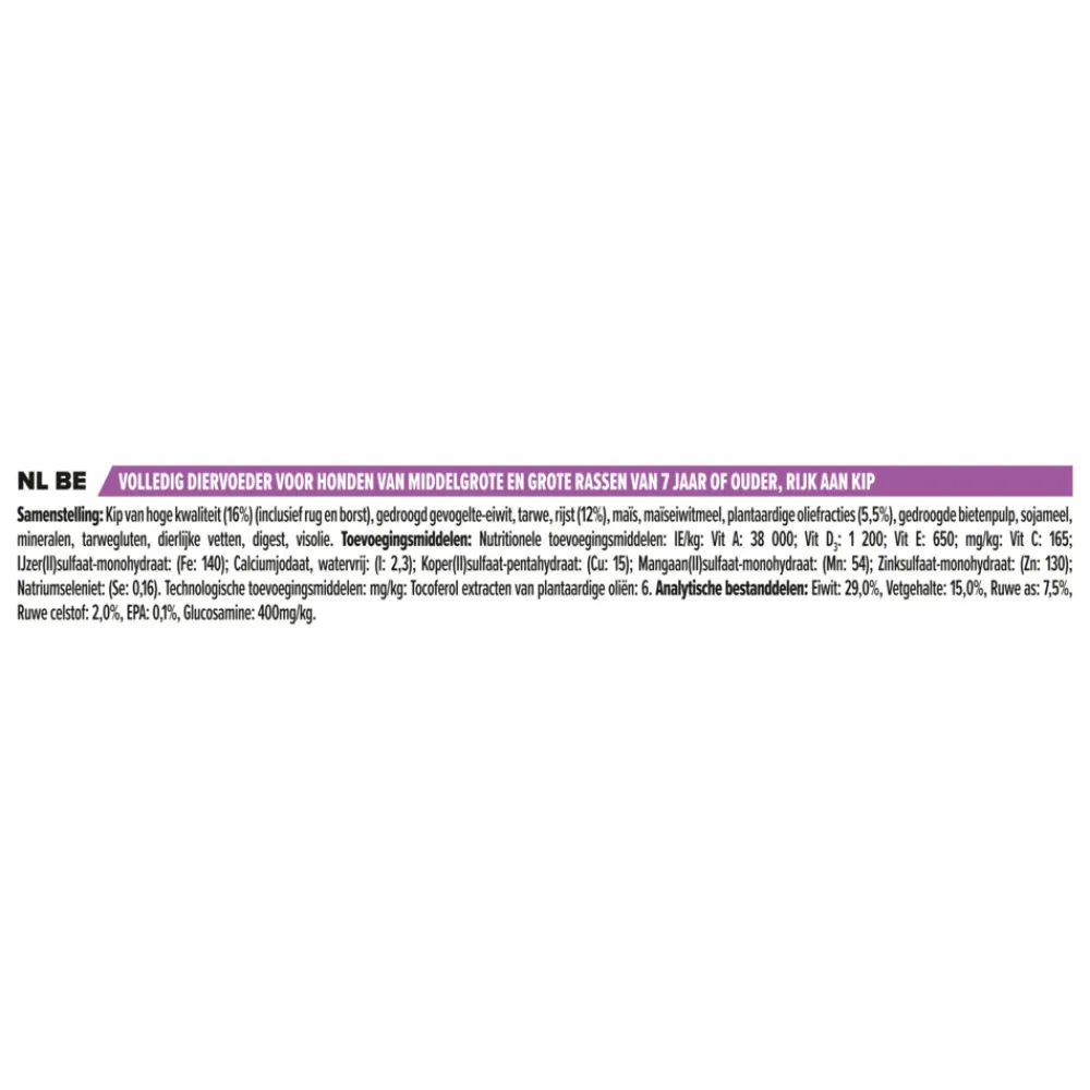 Hondenvoer<Pro Plan Adult 7+ Medium & Large Nutrition Kip 14 kg