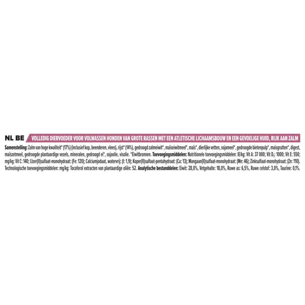 Online Adult Large Athletic Sensitive Skin Zalm 14 kg Hondenvoer