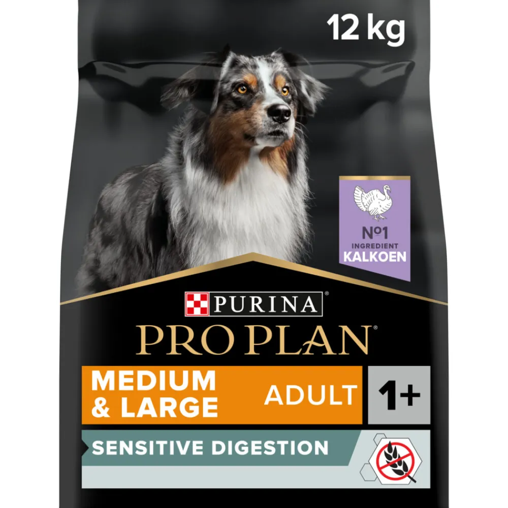Hondenvoer<Pro Plan Adult Medium & Large Sensitive Digestion Graanvrij Kalkoen 12 kg