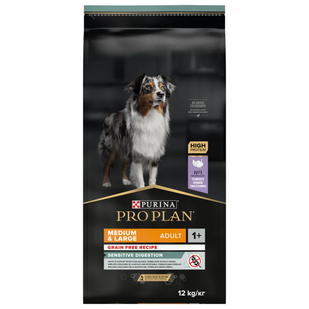 Hondenvoer<Pro Plan Adult Medium & Large Sensitive Digestion Graanvrij Kalkoen 12 kg