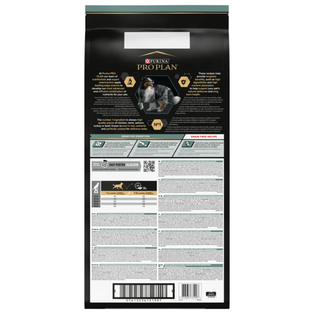 Hondenvoer<Pro Plan Adult Medium & Large Sensitive Digestion Graanvrij Kalkoen 12 kg