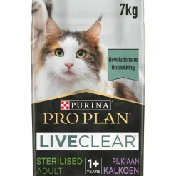Outlet LiveClear Sterilised Adult 1+ Kalkoen 7 kg Kattenvoer