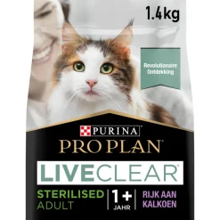 Discount LiveClear Sterilised Adult Kalkoen 1,4 kg Kattenvoer