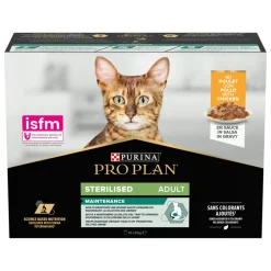 Kattenvoer<Pro Plan Sterilised Nutrisavour Adult Kip 10 x 85 gr
