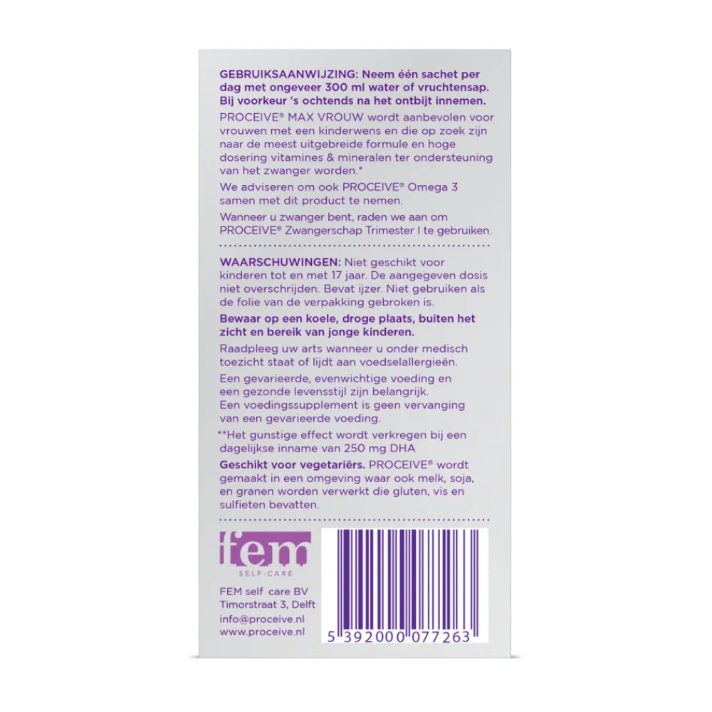 Hot Kinderwens Max Vrouw 30 stuks Zwangerschapsvitamine