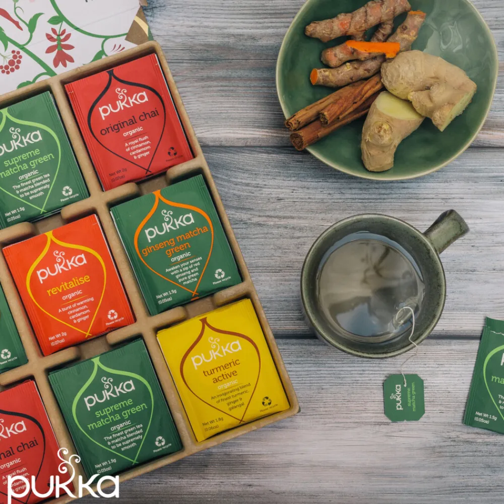 Geschenksets|Thee<Pukka Thee Active Kruidenthee Geschenkset 45 stuks
