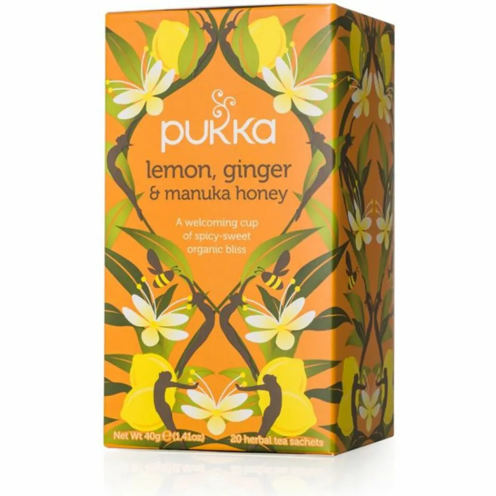 Thee<Pukka Thee Lemon, Ginger Momile, Gingera en Manuka Honey 20 stuks