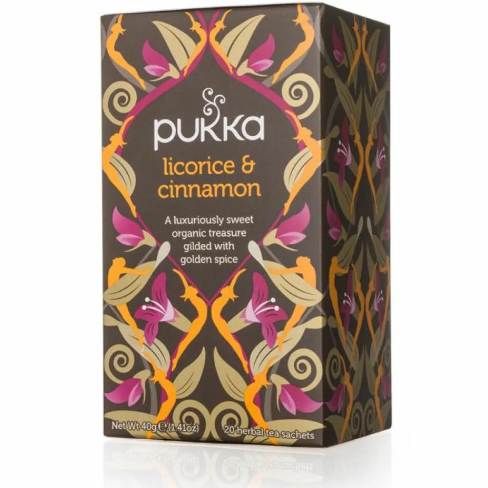 Thee<Pukka Thee Licorice Cinnamon 20 stuks