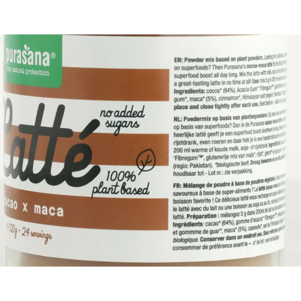 Cacao Maca Latté Bio 120 gr^Purasana New