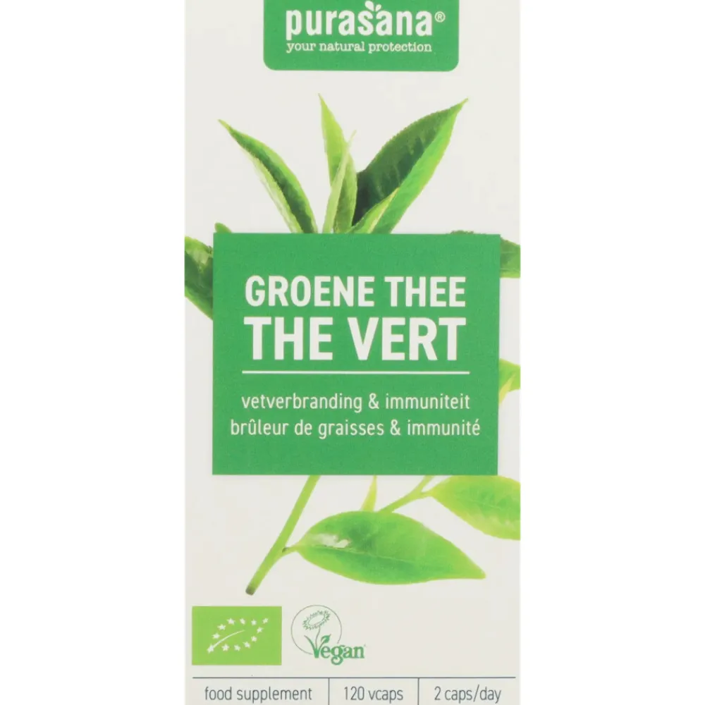 Afslankpillen<Purasana Single Plants Powders Groene Thee Extract Bio 120 capsules