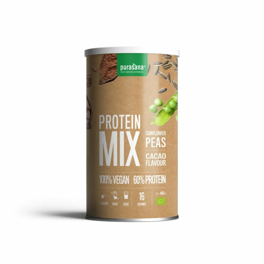 Vegan Erwt & Zonnebloem Proteine Mix Cacao BIO 400 gr^Purasana Sale