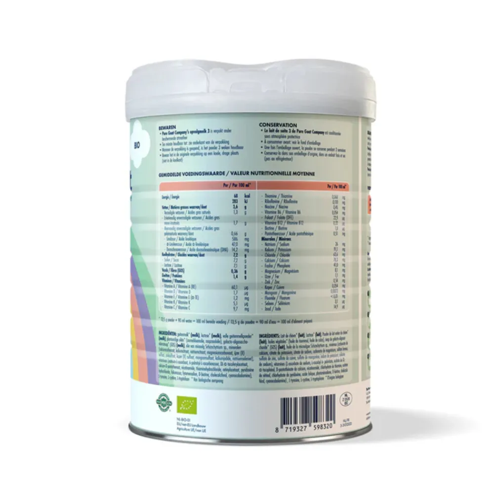Geitenmelk 3 Opvolgmelk 800 gr Baby & Peutervoeding