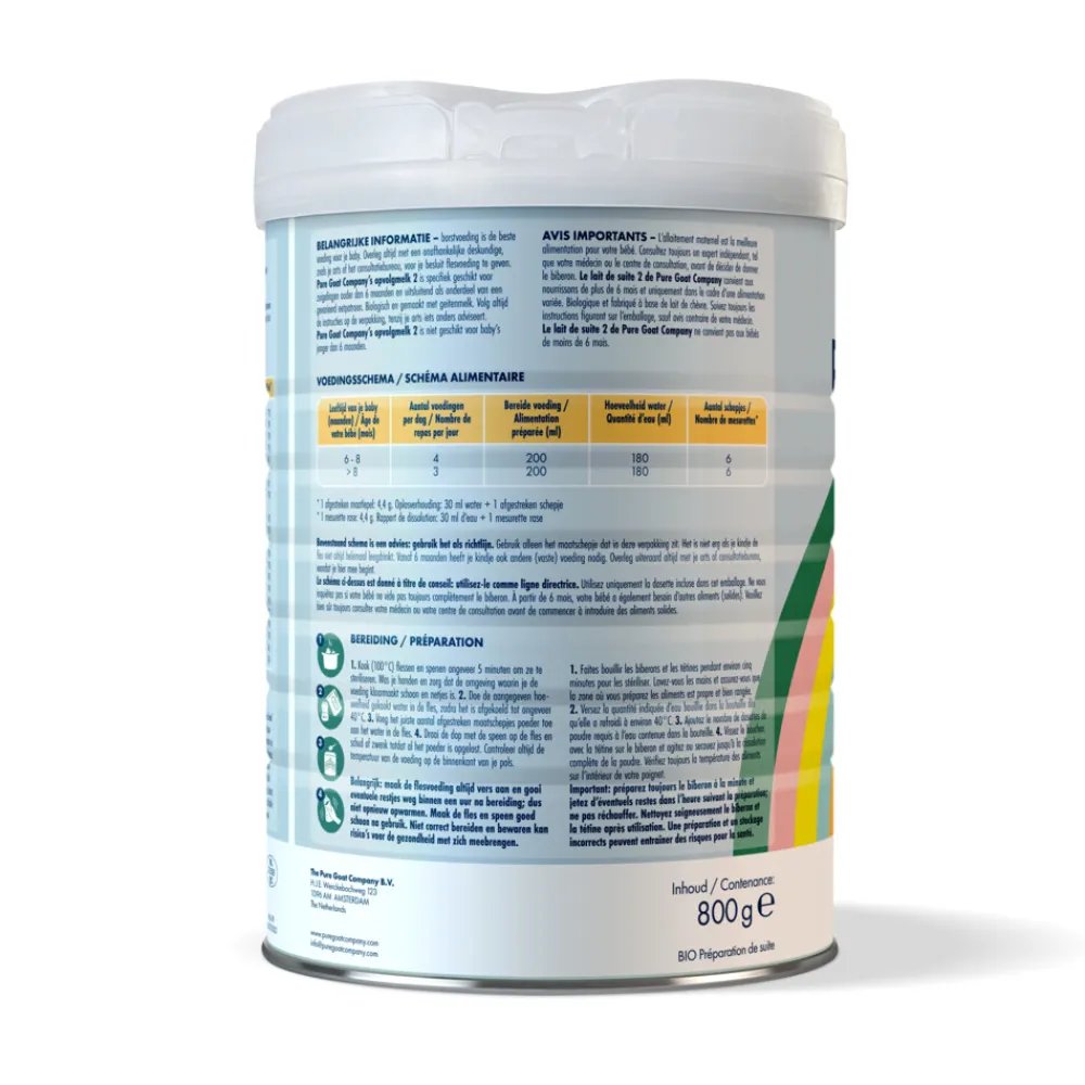 Baby & Peutervoeding<Pure Goat Geitenmelk 2 Opvolgmelk 800 gr