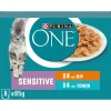 Adult Sensitive Kattenvoer Nat Kip & Tonijn 8 x 85 gr^Purina ONE Outlet