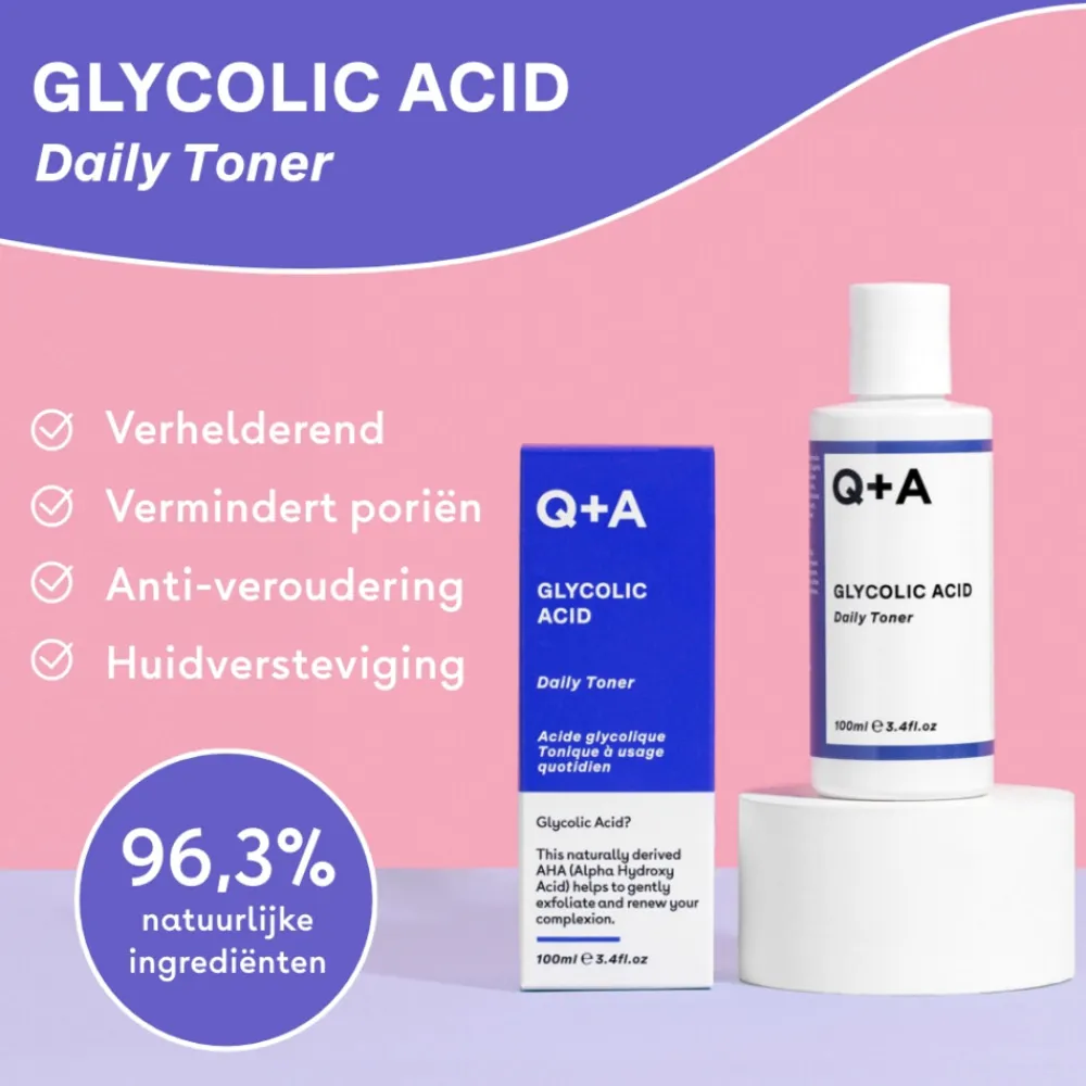 Reiniging<Q+A Glycolic Acid Daily Toner 100 ml