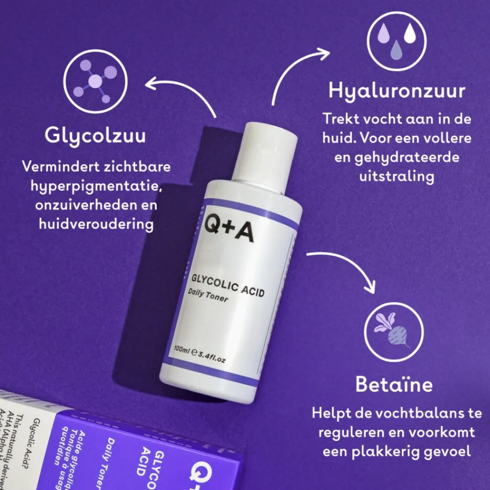 Reiniging<Q+A Glycolic Acid Daily Toner 100 ml