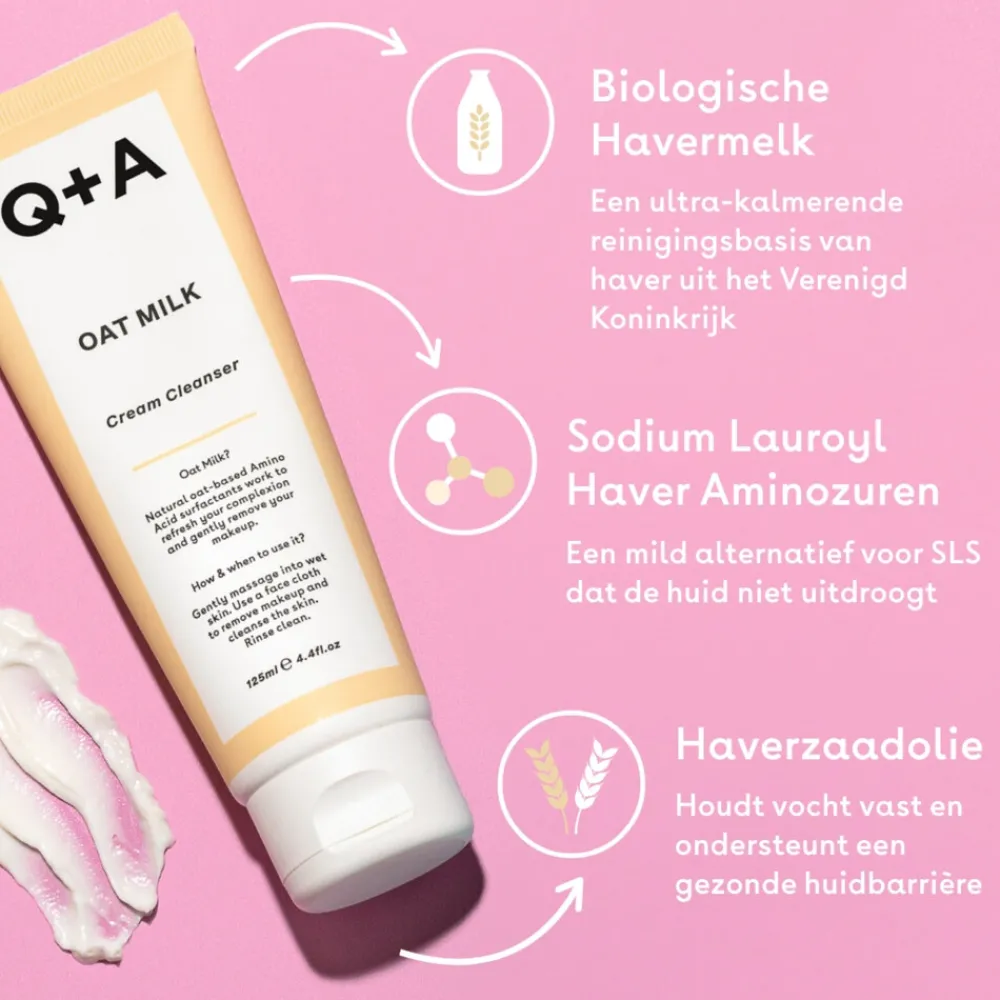 Reiniging<Q+A Oat Milk Cream Cleanser 125 ml