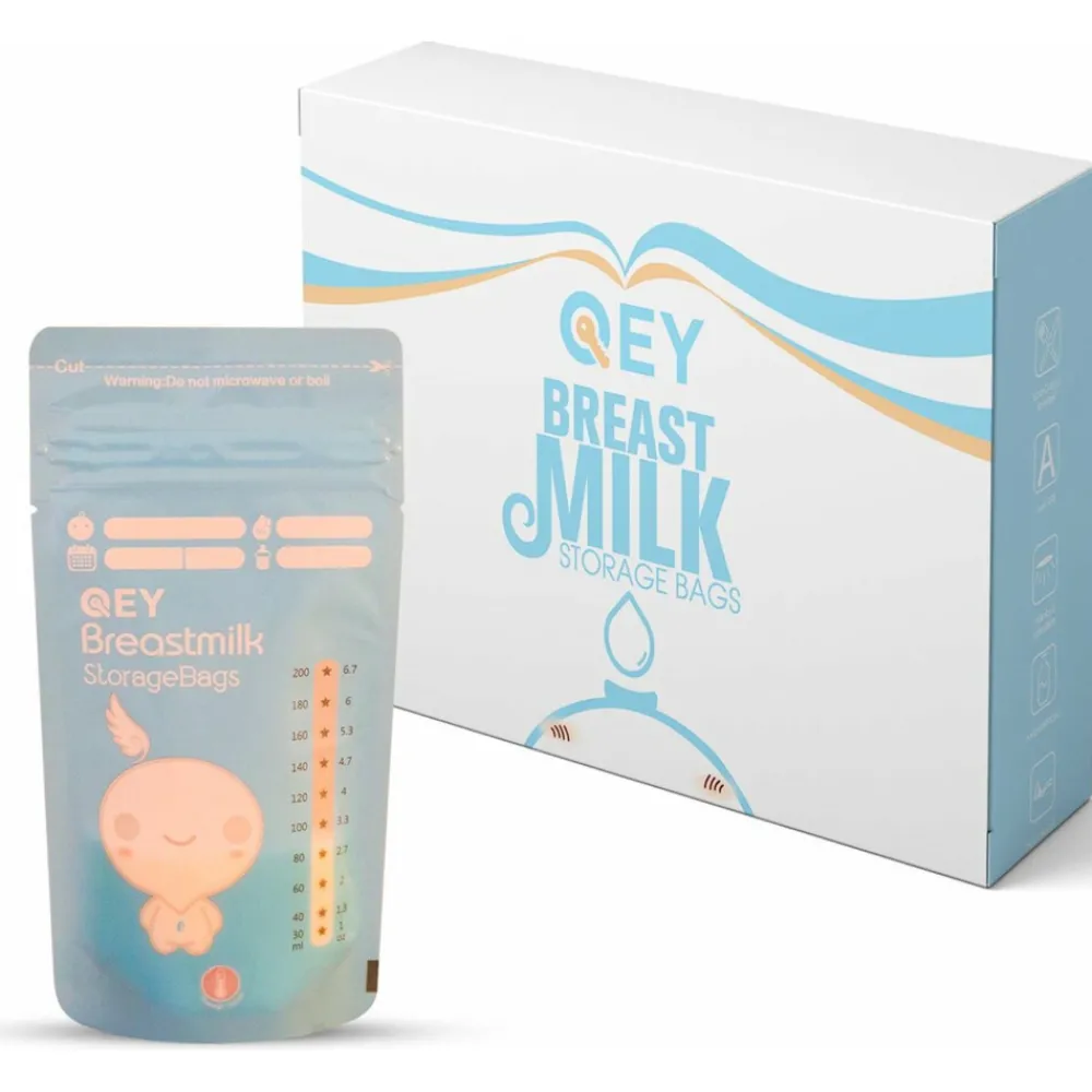 Borstvoeding<QEY Moedermelk Bewaarzakjes 120 stuks