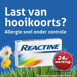 Allergie<Reactine Hooikoorts 10mg 7 tabletten