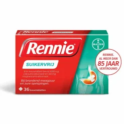 Maag & Darm<Rennie Suikervrij 36 tabletten