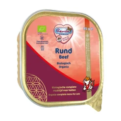Kattenvoer<Renske Bio Vers Gestoomd Kattenvoer Nat Rund 85 gr
