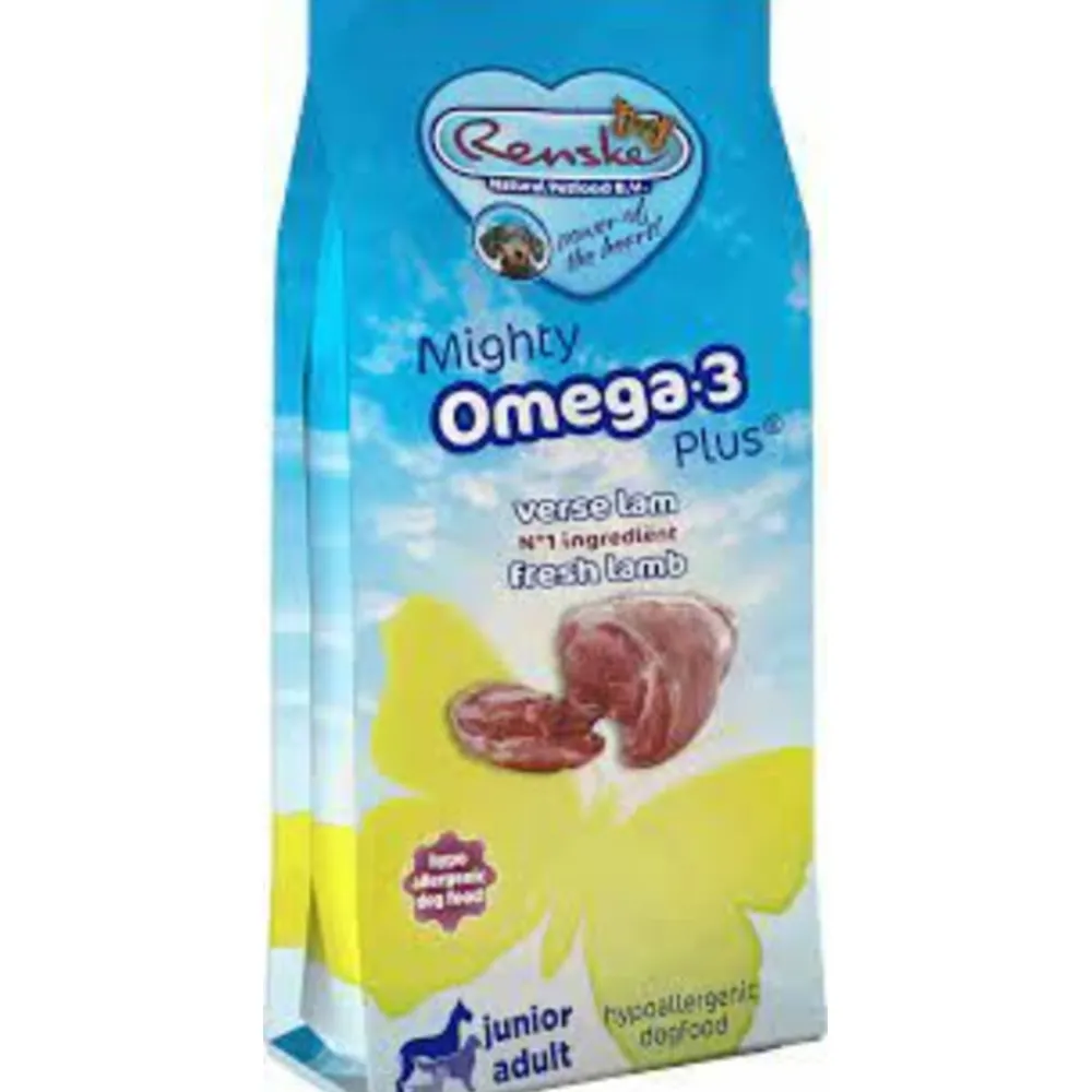 Mighty Omega-3 Plus Hondenvoer Lam 600 gr^Renske Online