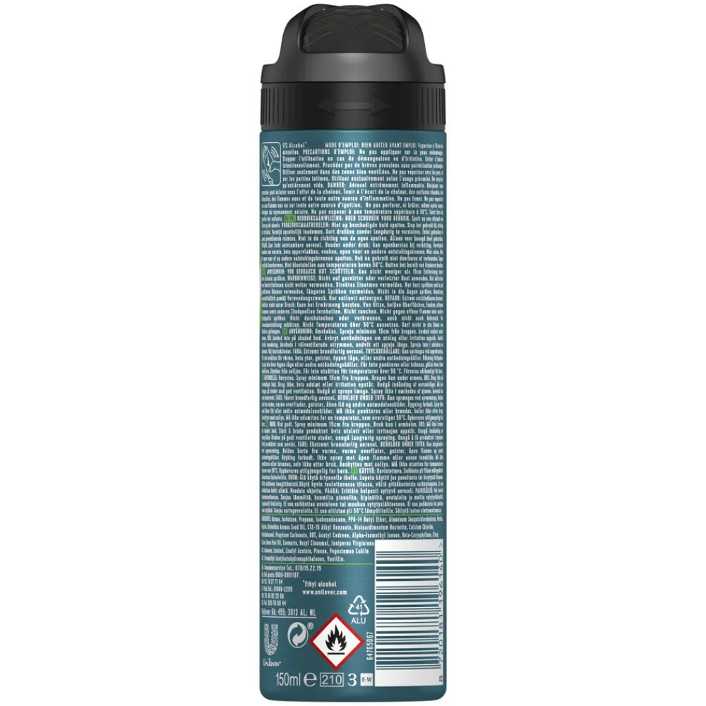 Men Deodorant Spray Advanced Protection Quantum Dry 150 ml Deodorant