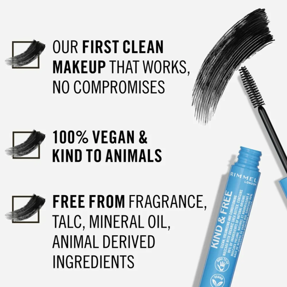 Mascara<Rimmel KIND & FREE Vegan Mascara 001 Black