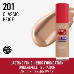 Lasting Finish 35H Foundation Classic Beige 201 30 ml^Rimmel Clearance