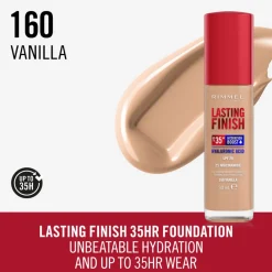 Foundation<Rimmel Lasting Finish 35H Foundation Vanilla 160 30 ml