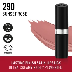 Lipstick<Rimmel Lasting Finish Satin Lipstick 290 Sunset Rose 4 gr
