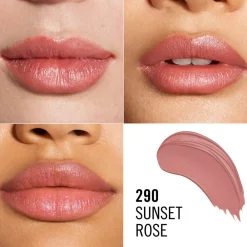Lipstick<Rimmel Lasting Finish Satin Lipstick 290 Sunset Rose 4 gr